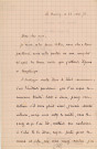 Lettre autographe signée de l'écrivain Alfred Edouard Touroude à l'acteur Adolphe Laferrière (22 mai 1872).