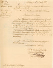 Rivière de la Briante, règlement d'eau sur la retenue des eaux du Moulin de la Bique (1825-1831) : arrêté, correspondance, pétition