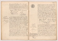 Acte de mariage de LEBREC Ernest Charles Germain divorcé de NUGUE et BERCERON Augustine Anne veuve MICHEL (06 juillet 1910), Acte de mariage de CHAMPROUX Aimable Alphonse Jules divorcé de PETIOT et BESNIARD Anne Marguerite veuve HUCHOT (07 juillet 1910), Acte de mariage de HODAN Alphonse Léon Georges et LOISON Berthe Louise (09 juillet 1910).