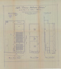 Salle "Cinéma Ambroise Guérin", rue du Mans et rue Noblesse, 292 places (Louis Legoût, ech : 0.02, 25 juillet 1942).