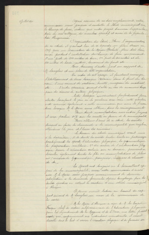 Projet de création d'un stade sur le champ de foire, rapport