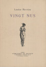 Louise Hervieu, vingt nus, Paris, librairie de France, F. Sant'Andrea, L. Marcerou et Cie (exemplaire n°23/100).