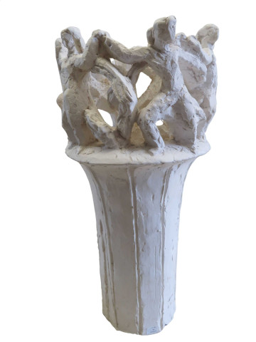 1% culturel du lycée Alain, colonne, étude pour le mât (1960-1966) (plâtre original (55.5 x 28 x 28cm) (René Letourneur).