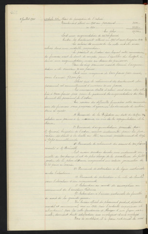 Comptabilité de la ville, budget supplémentaire de 1920, rapport