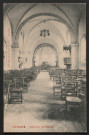 Damigny (Orne), intérieur de l'église Saint Germain, carte postale ancienne noir et blanc, Parisel-Rivière, édit, épicerie-tabacs. Damigny, phototypie A. Breger frère, Paris, (date d'utilisation : 25 août 1905), (14x9), acquisition 2021, AMA.
