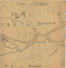 Colombiers, Rivière de la Briante, canalisation projetée [1889],