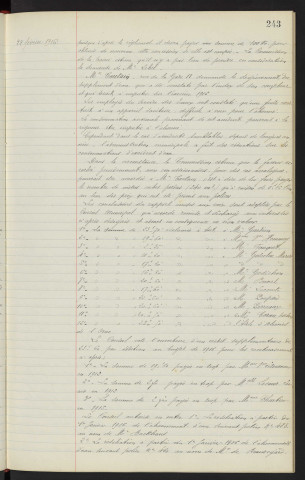 Demande de réduction et admission en non valeur de diverses concession d'eau, rapport, vote de l'ouverture d'un crédit supplémentaire