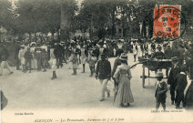 Alençon, les Promenades, kermesse du 7 et 8 juin 1908, carte postale ancienne noir et blanc, cliché Martin, Preslier-Greslebin édition, (Date d'utilisation : 09 août 1913), (14x9), AMA.