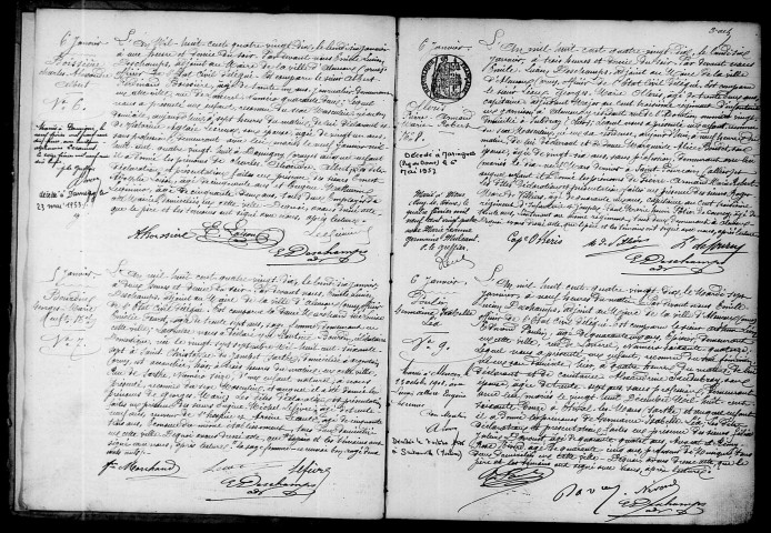 Registre des actes de naissance et adoption.