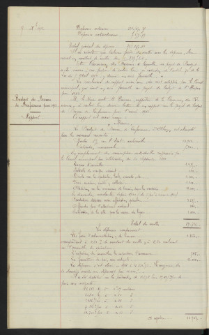 Budget de l'hospice pour 1913 : rapport. Budget du bureau de bienfaisance pour 1913 : rapport.