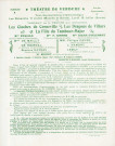 Manifestations culturelles au Théâtre de Verdure, représentations d'opéra-comique à l'occasion de l'inauguration de l'Hôtel des Postes : programmes (1909).