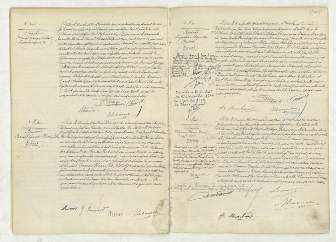 Reconnaissance de ALEXANDRE Fernand Georges Albert (5 mai 1908),acte de naissance de REMOND Bernard Germain Henri Jules (3 mai 1908),acte de naissance de RICHARD Raymonde Augustine Fernande (4 mai 1908),acte de naissance de LEBOUCHER Maurice Henri Emile enfant naturel (6 mai 1908).