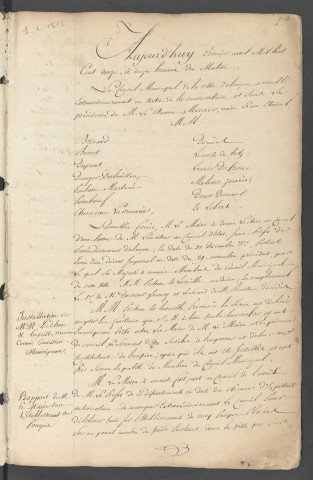 Registre des délibérations du conseil municipal (01 avril 1812 - 14 juin 1820).