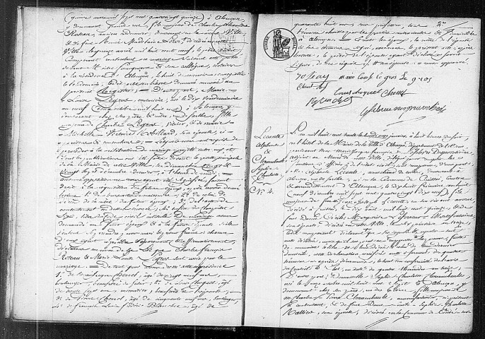 Registre des actes de mariage (1830).