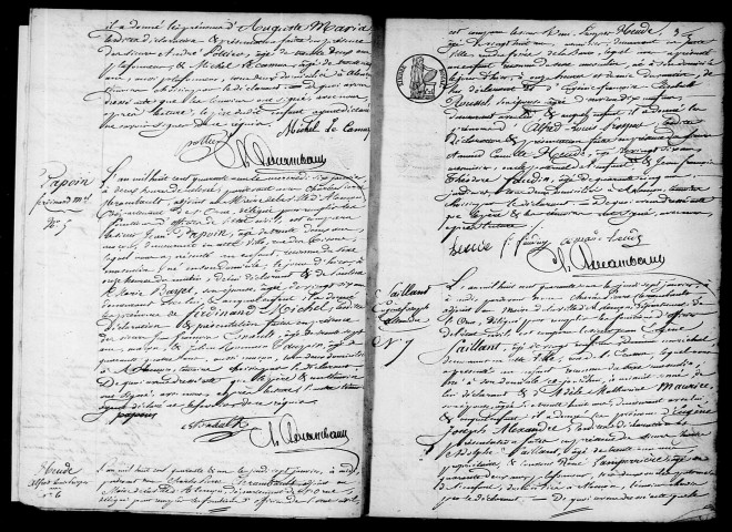 Registre des actes de naissance et adoption (1841).