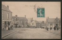 Ciral (Orne), Rue principale, route de Gandelain, carte postale ancienne noir et blanc, Prodhomme-Kadiguey,(date d'utilisation : 04 septembre 1908), (14x9), acquisition 2021, AMA.