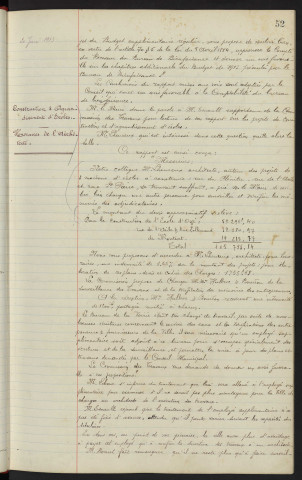 Comptabilité du Bureau de Bienfaisance, avis du Conseil : rapport. Constructions et agrandissements d'écoles, honoraires de l'Architecte