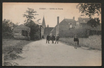 Cuissai (Orne), entrée du bourg, carte postale ancienne noir et blanc, sd, (14x9), acquisition 2021, AMA.
