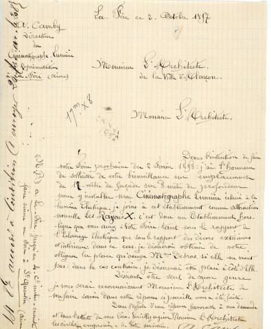 Foire de la Chandeleur (1897-1899), demandes de boutiques sous la coupole de la Halle au Blé, sur la place d'Armes : états nominatifs, correspondance, flyers, plans, mémoires.