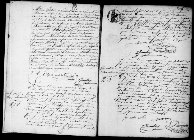 Registre des actes de naissance et adoption (1842).