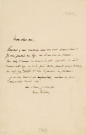 Lettre autographe signée de l'écrivain Tony Révillon à l'acteur Adolphe Laferrière [1863] .