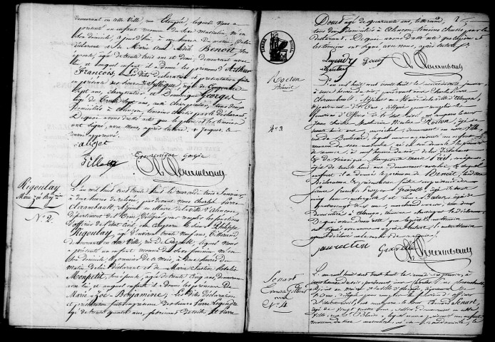 Registre des actes de naissance et adoption (1838).