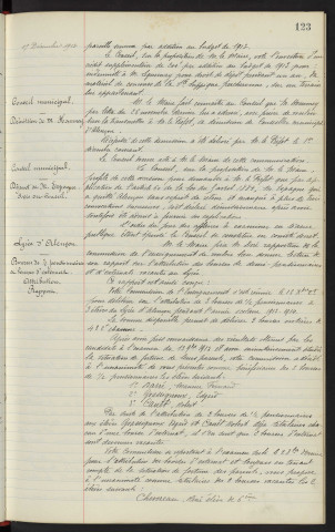 Matériel du concours de la société hippique percheronne, indemnité pour remisage. Conseil municipal, Démission de M. Hommey. Conseil municipal, séjour de M. Espagne avis du conseil. Lycée d'Alençon, bourses de demi pensionnaires et bourses d'externat , attribution, rapport