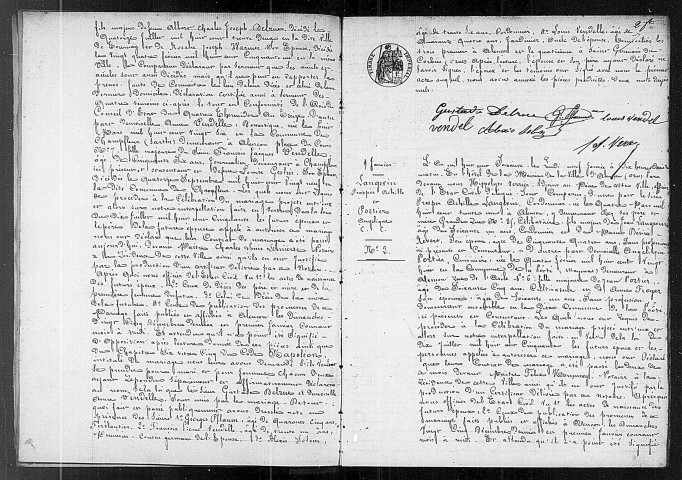 Registre des actes de mariage (1860).