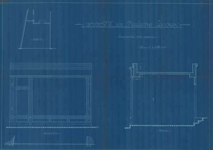 permis de construire n°4, Construction d'un magasin Alençon, (date de décision : 08/04/1927).