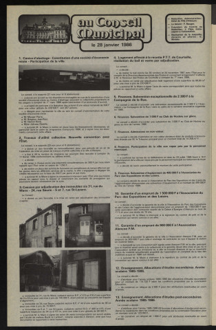 Alençon Notre Cité, journal d'information municipale et districale n°87 (mars 1986).