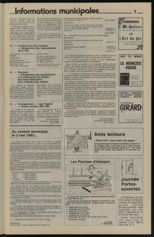 Alençon Notre Cité, journal d'information municipale et districale n°60 (juin 1983).