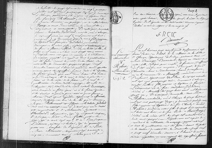 Registre des actes de mariage (1823).
