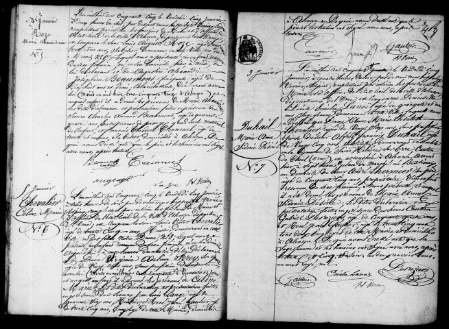 Registre des actes de naissance (1855).