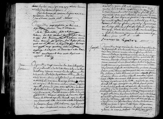 Acte de naissance de LHOMME Pierre Louis (5 juillet 1795),acte de naissance de Anne Frocine enfant trouvé (5 juillet 1795),acte de naissance de PAVARD François enfant naturel (8 juillet 1795).