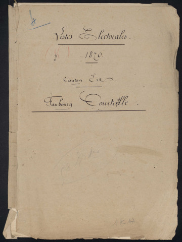 Liste électorale quartier de Courteille (Bl-Courv) (1870)