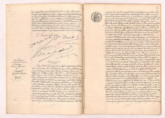 Acte de mariage de DUNKEL Paul Emile et DUPONT Yvonne Gabrielle (09 Mars 1907), LOISEAU Louis Henri et BOUQUET Isabelle Marion (20 Mars 1907).