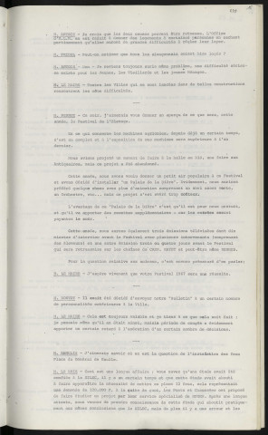 Abonnement, association du corps préfectoral et des hauts fonctionnaires du ministère de l'intérieur. Festival de l'élevage, installation du "Palais de la bière", ancien projet d'une foire aux antiquaires à la halle au blé. Installation des feux place du Général de Gaulle, étude à la SILEC.