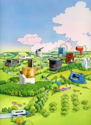 "La qualité" : maquette de la première page de couverture (21 x 29.7cm), (avril 1980), (dessin Gus).