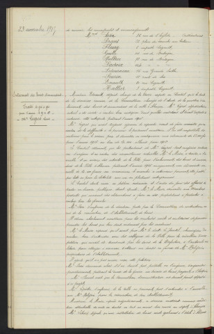Société d'agriculture et fondation Loutreuil , récompenses et encouragements au cultivatrices, proposition du conseil. Enlèvement des boues et immondices, traité de gré à gré pour l'année 1916, M. LEGROS Louis adjudicataire. Décision en vue de la réouverture de l'établissement de bains, propriétaire M. HALGRIN, docteur M. LE JENTEL