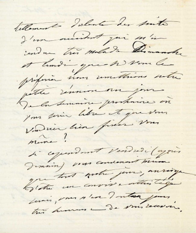 Lettre autographe signée de la femme de lettres Louise Colet au comédien Louis Fortuné Adolphe Laferrière 29 février 1872).