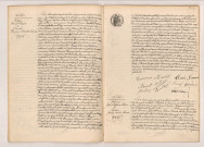 Acte de mariage de MARIE Fernand Eugène et AMIOT Hernénie Clémentine Françoise (20 septembre 1905), acte de mariage de FRANCO Jules Alphonse Isidore et SEURIN Justine Célénie Marie (23 septembre 1905).
