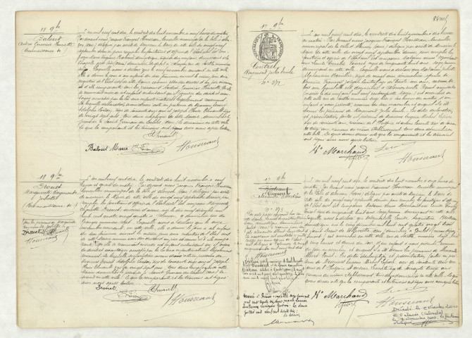 Reconnaissance de BALOUD Andrée Geneviève Henriette (18 novembre 1910),reconnaissance de DROUET Marguerite Raymonde Juliette (18 novembre 1910),acte de naissance de CONTREL Raymond Jules Emile (17 novembre 1910),acte de naissance de TREMEREL Alexandre Albert Louis (17 novembre 1910).