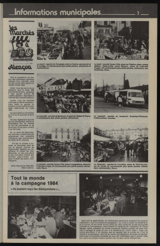 Alençon Notre Cité, journal d'information municipale et districale n°74 (décembre 1984).
