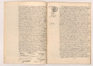 Acte de mariage de HUETTE Léon Marie Alexandre et GUYON Marie louise Eugénie (30 Juillet 1907), FALLOUR Eugène et ROUAULT Anne Marie (30 Juillet 1907).