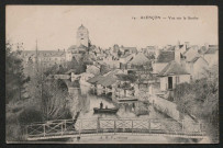 Alençon (Orne), Vue sur la Sarthe, carte postale ancienne noir et blanc n°14, A.M.F éditeur, [date cliché :1908-1910], (date d'utilisation : 19 août 1912), (14x9), AMA.