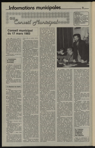 Alençon Notre Cité, journal d'information municipale et districale n°59 (mai 1983).