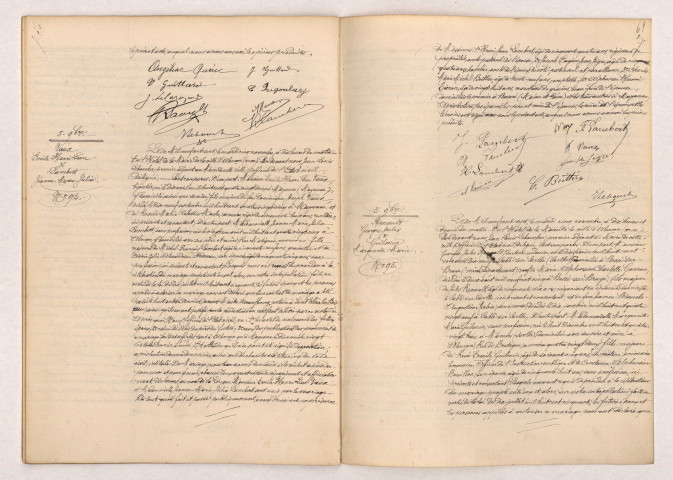 Acte de mariage de GUITTARD Jules Eugène Vital et QUÉRU Angéline Louise Clotilde (28 Octobre 1907), VAUX Emile Henri Léon et LAMBERT Jeanne Marie Julia (05 Novembre 1907),RENAULT Georges Jules et GUILMIN Marguerite Marie (05 Novembre 1907).