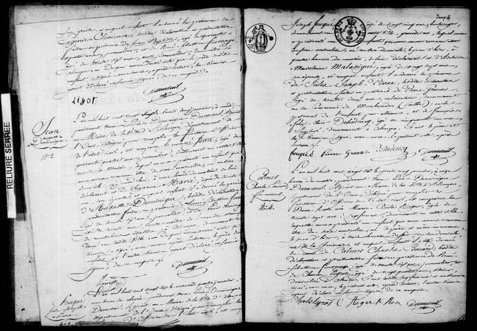 Registre des actes de naissance et adoption (1826).