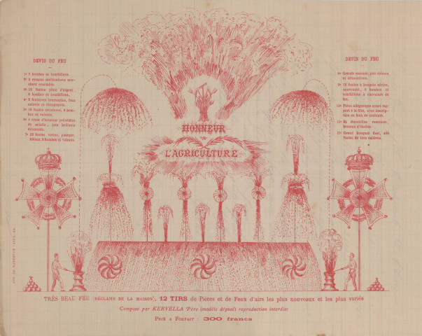 Foire de la Chandeleur (1870-1874), organisation, demandes de boutiques sous la coupole de la Halle au Blé, sur la place d'Armes : états nominatifs, correspondance, flyers, plans, mémoires.