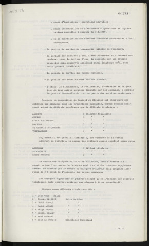 District urbain de l'agglomération Alençonnaise, création, décision du conseil.